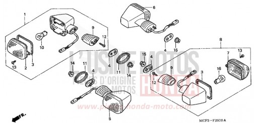 CLIGNOTANT (VTR1000SPY/1) (VTR1000SP2/3-CM) VTR1000SPY de 2000